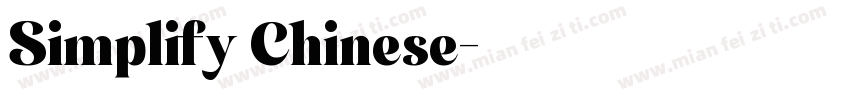 Simplify Chinese字体转换